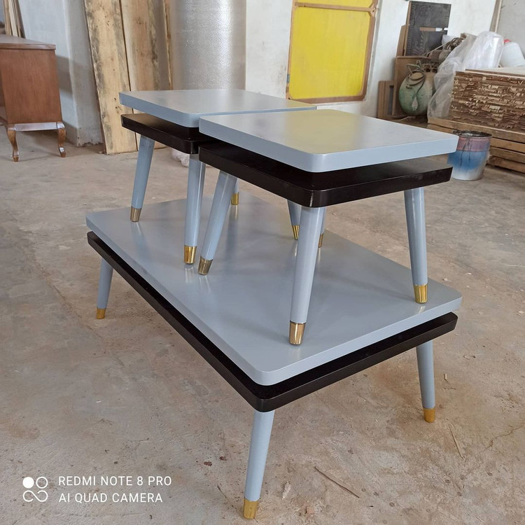 ست میز جلو مبلی و عسلی ۳ تکه پالونیا مدل کاریزما