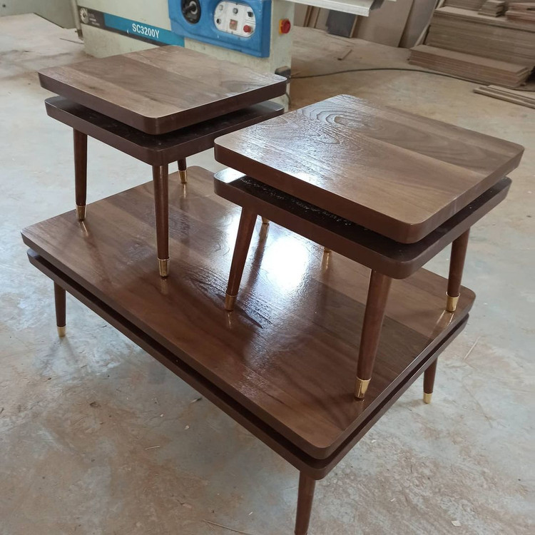 ست میز جلو مبلی و عسلی ۳ تکه پالونیا مدل کاریزما