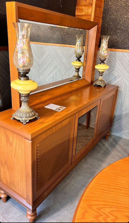 ست آینه کنسول و میز تلویزیون (تی وی) و میز جلومبلی و عسلی ۶ تکه پالونیا مدل الین