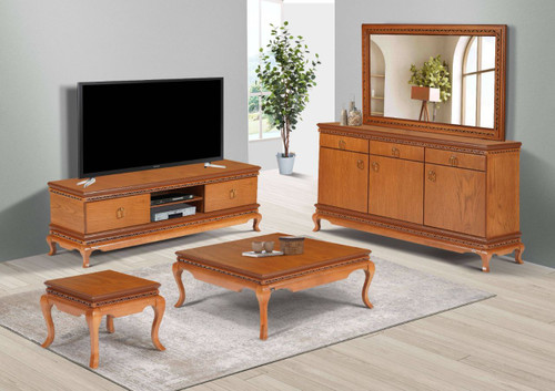 ست آینه کنسول و میز تلویزیون (تی وی) و میز جلومبلی و عسلی ۶ تکه پالونیا مدل ۲۰۵