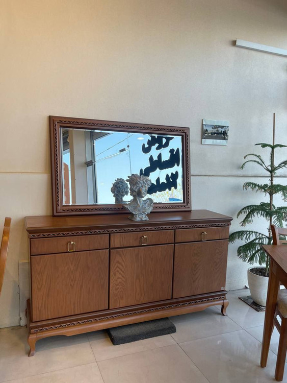 ست آینه کنسول و میز تلویزیون (تی وی) و میز جلومبلی و عسلی ۶ تکه پالونیا مدل ۲۰۵