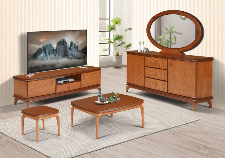 ست آینه کنسول و میز تلویزیون (تی وی) و میز جلومبلی و عسلی ۶ تکه پالونیا مدل ۲۰۶