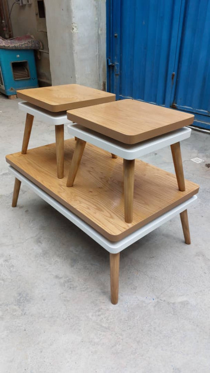 ست میز جلو مبلی و عسلی ۳ تکه پالونیا مدل کاریزما