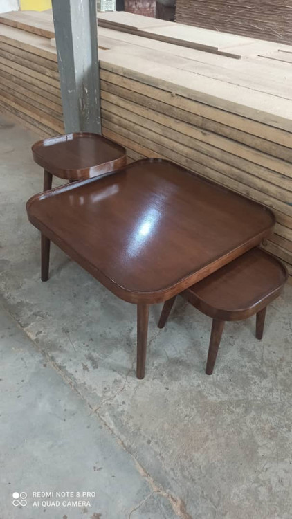 جلو مبلی و عسلی پالونیا مدل لبه دار مربعی