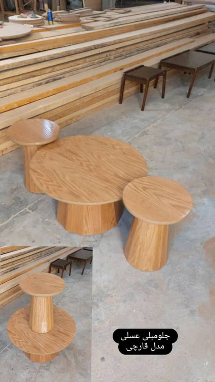 جلو مبلی و عسلی پالونیا مدل قارچی