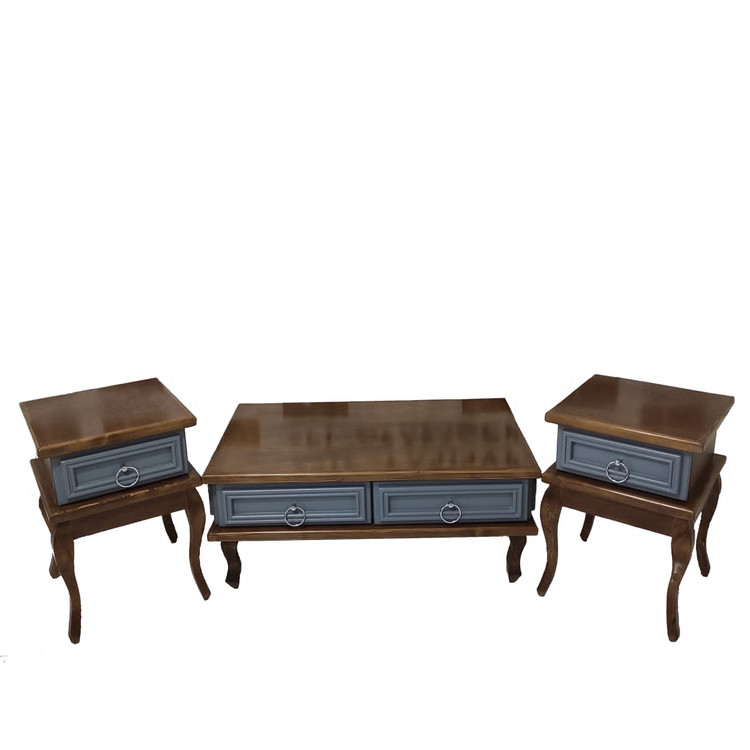 جلو مبلی و عسلی 3 تکه پالونیا سم آهویی