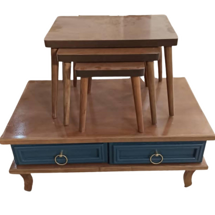 جلو مبلی و عسلی کشودار 4تکه پالونیا سم آهویی