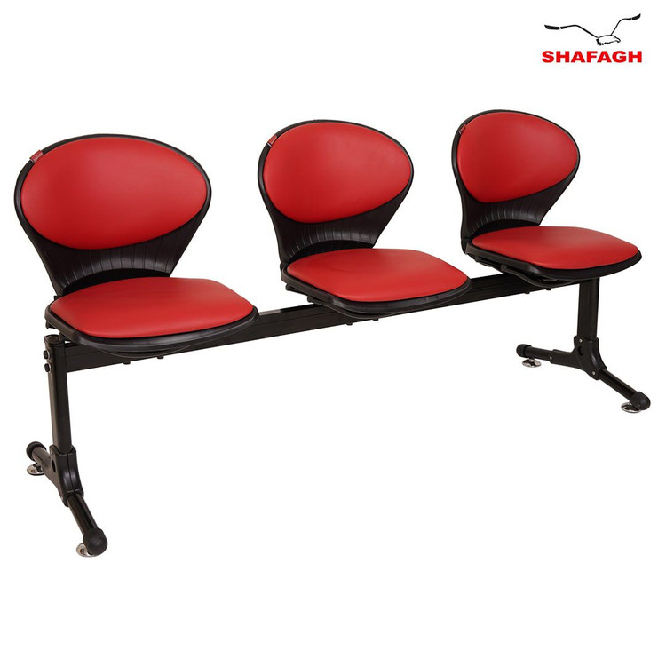 صندلی انتظار صدفی سه نفره با تشک شفق مدل NT111