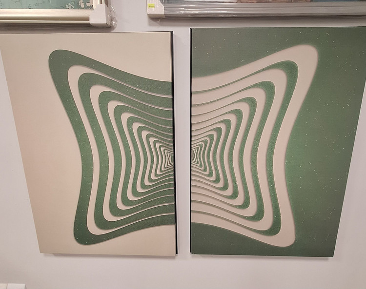 تابلو دکوراتیو مدرن دوتکه پالونیا طرح 02