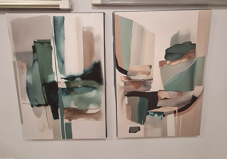 تابلو دکوراتیو مدرن دوتکه پالونیا طرح 05