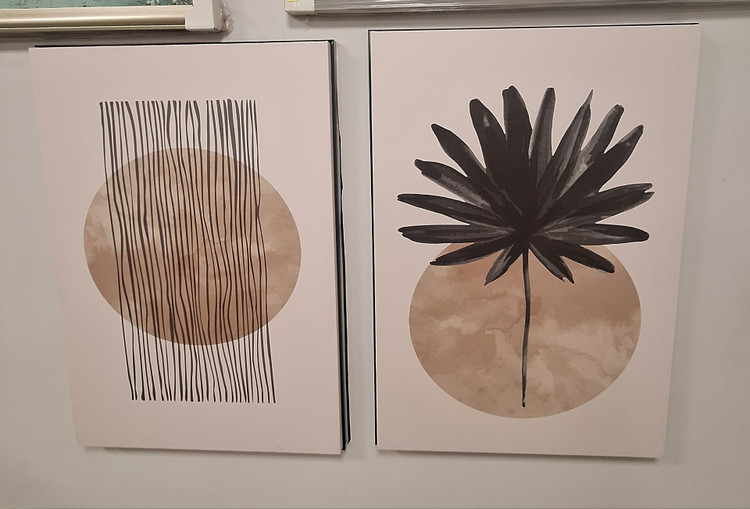 تابلو دکوراتیو مدرن دوتکه پالونیا طرح 08