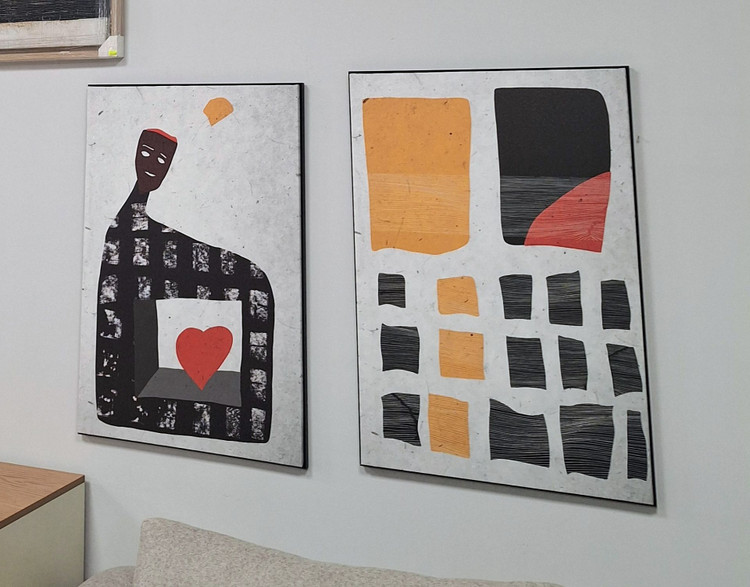 تابلو دکوراتیو مدرن دوتکه پالونیا طرح 09