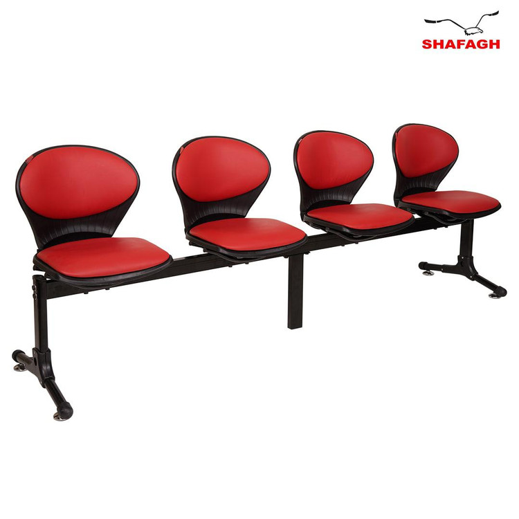 صندلی انتظار صدفی چهار نفره با تشک شفق مدل NT112