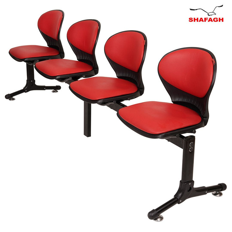 صندلی انتظار صدفی چهار نفره با تشک شفق مدل NT112