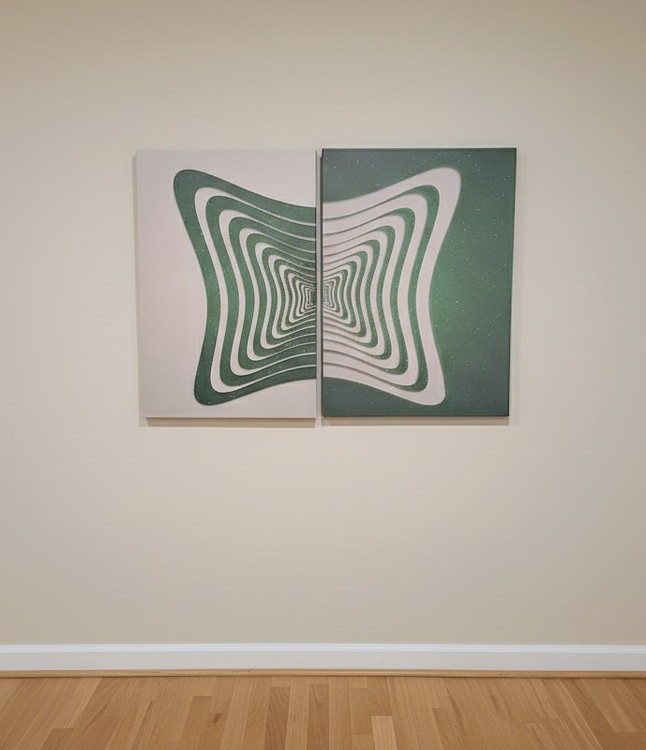 تابلو دکوراتیو مدرن دوتکه پالونیا طرح 02