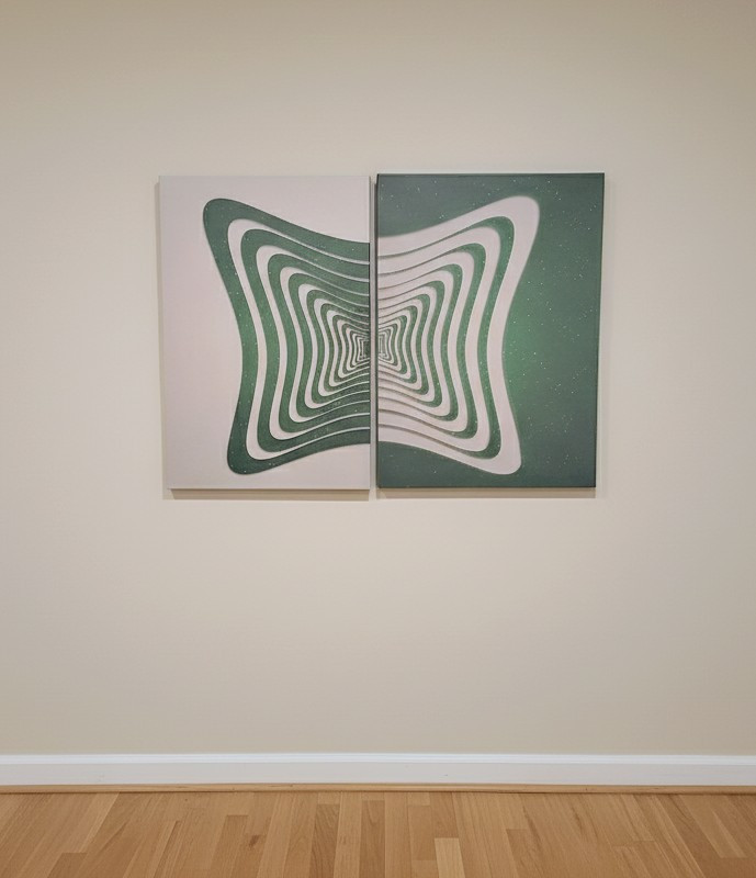 تابلو دکوراتیو مدرن دوتکه پالونیا طرح 02