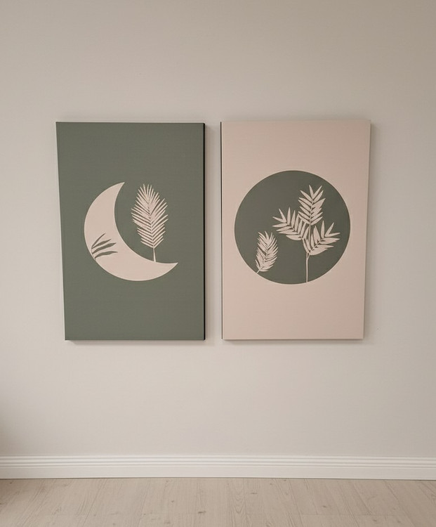 تابلو دکوراتیو مدرن دوتکه پالونیا طرح 07