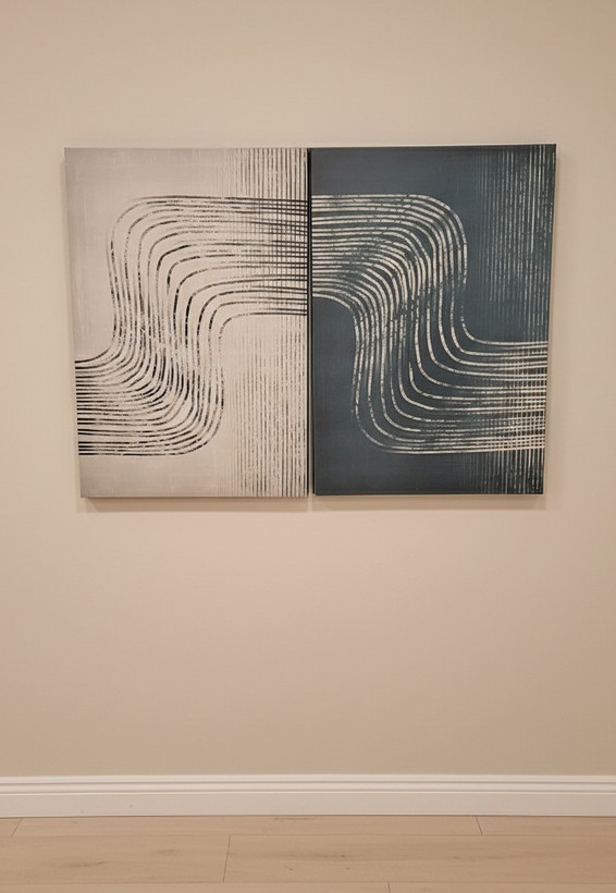 تابلو دکوراتیو مدرن دوتکه پالونیا طرح 03