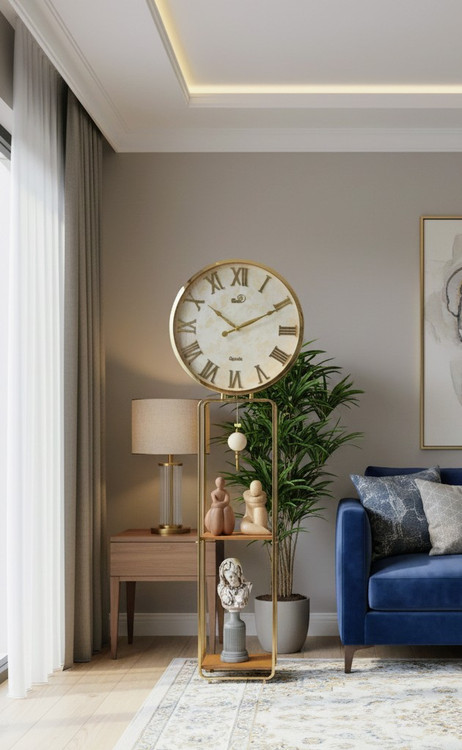 ساعت ایستاده شلف دار