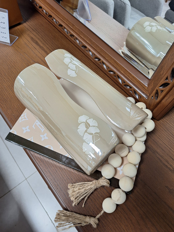 جا دستمالی سرامیکی مدل نیلوفر