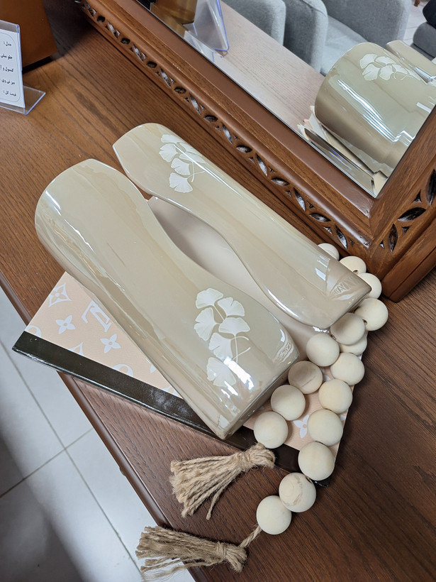 جا دستمالی سرامیکی مدل نیلوفر