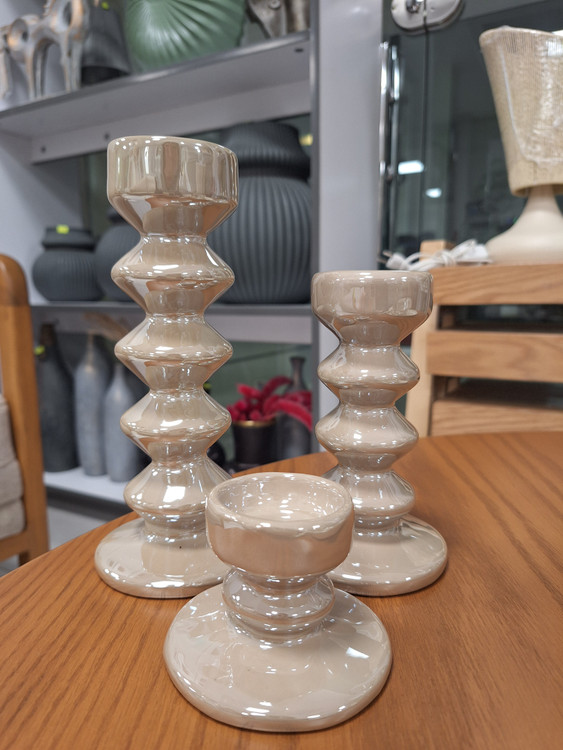 جا شمعی حلقه ای سرامیکی مدل ساکورا سه سایز