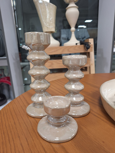 جا شمعی حلقه ای سرامیکی مدل ساکورا سه سایز