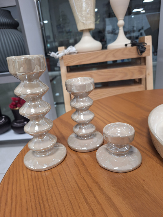 جا شمعی حلقه ای سرامیکی مدل ساکورا سه سایز