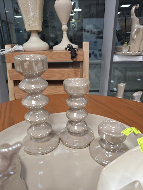 جا شمعی حلقه ای سرامیکی مدل ساکورا سه سایز