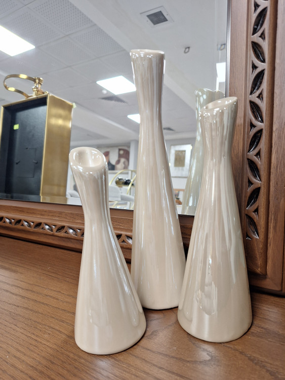 جا شمعی سرامیکی مدل شیپوری سه سایز