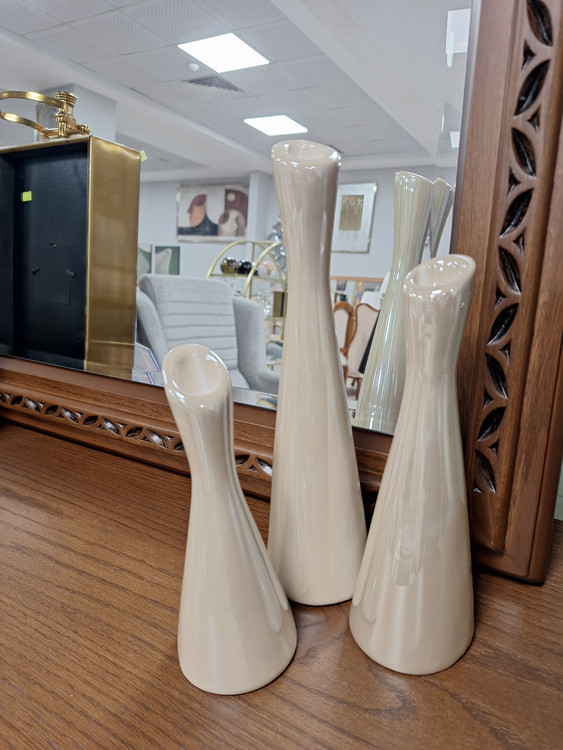 جا شمعی سرامیکی مدل شیپوری سه سایز