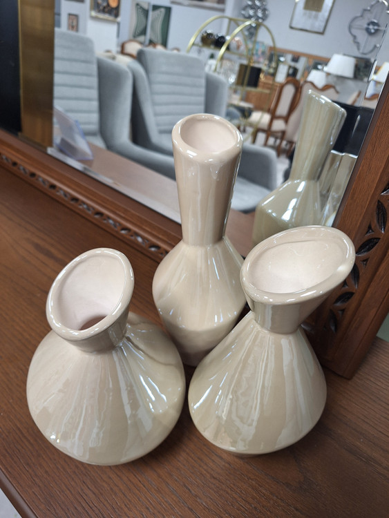 گلدان سرامیکی مدل هندسی سه سایز