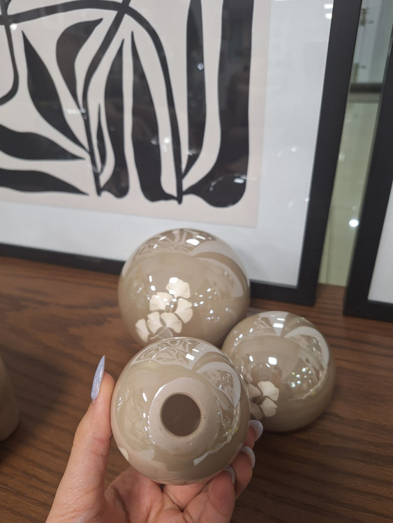 مجسمه سرامیکی مدل گوی سه سایز