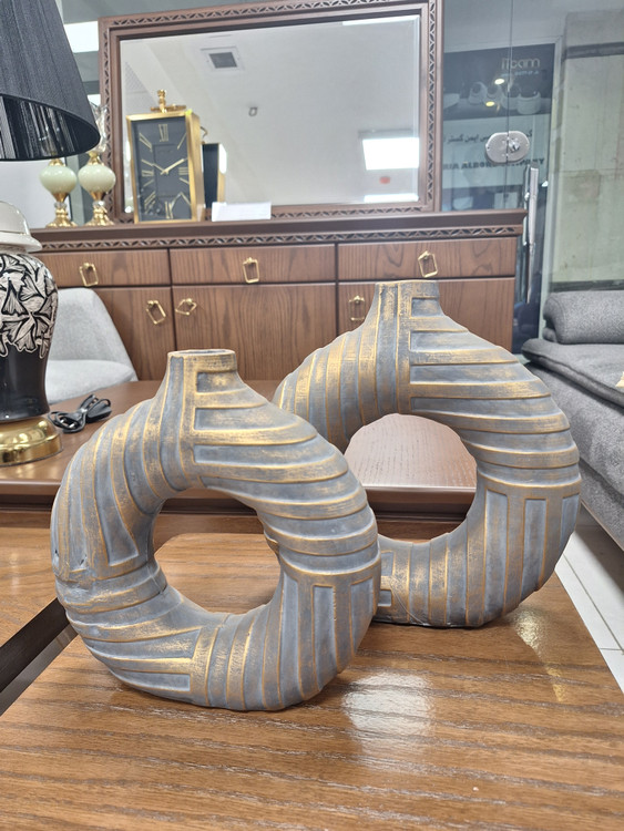 گلدان دکوراتیو دو سایز مدل دوناتی