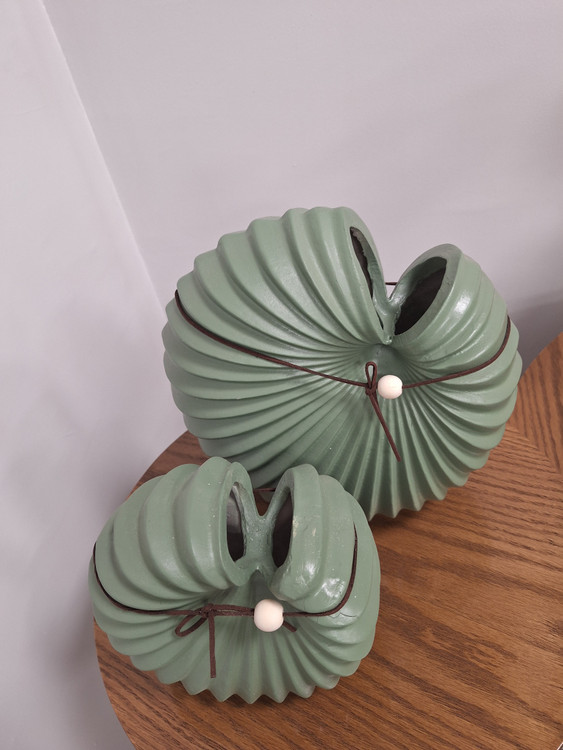 گلدان دکوراتیو دو سایز مدل حلزونی