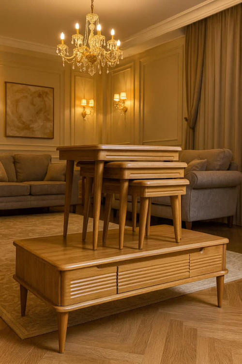 ست جلومبلی و عسلی پالونیا مدل مهتاب