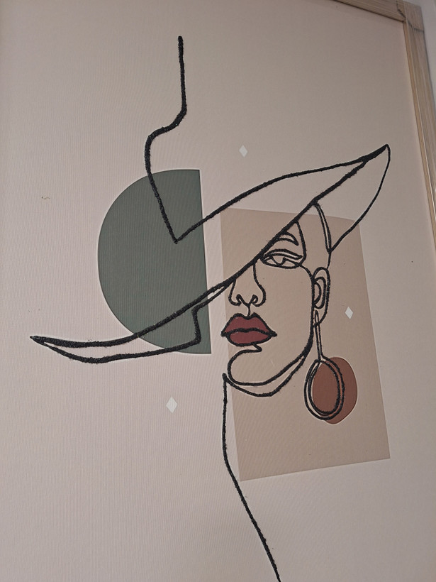 تابلو دکوراتیو طرح چهره مینیمال
